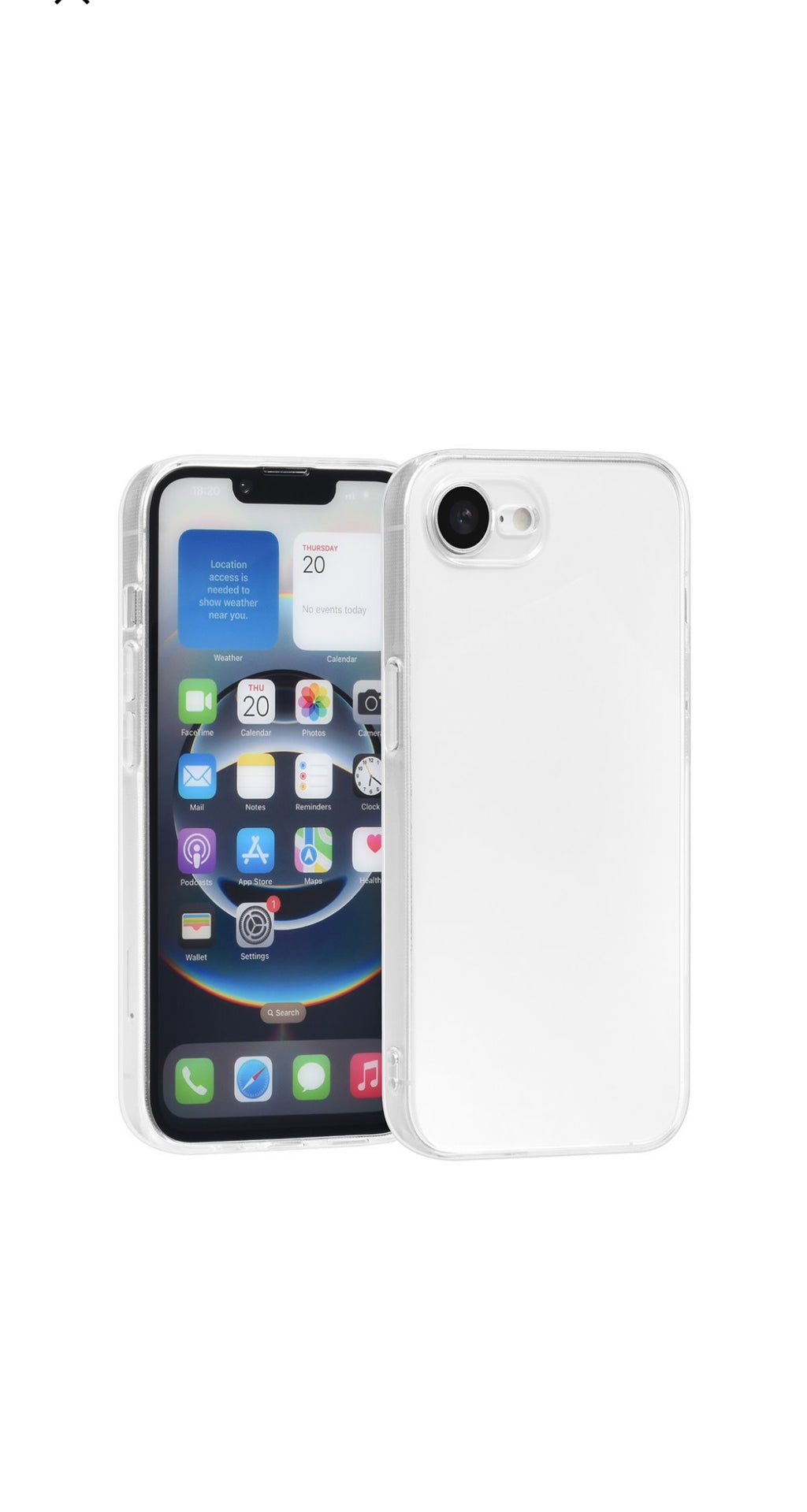 iPhone 16e back cover case - Transparent