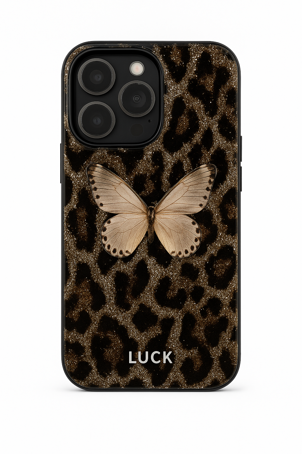 Tigrafly Case – Leopard Gold Butterfly iPhone Case