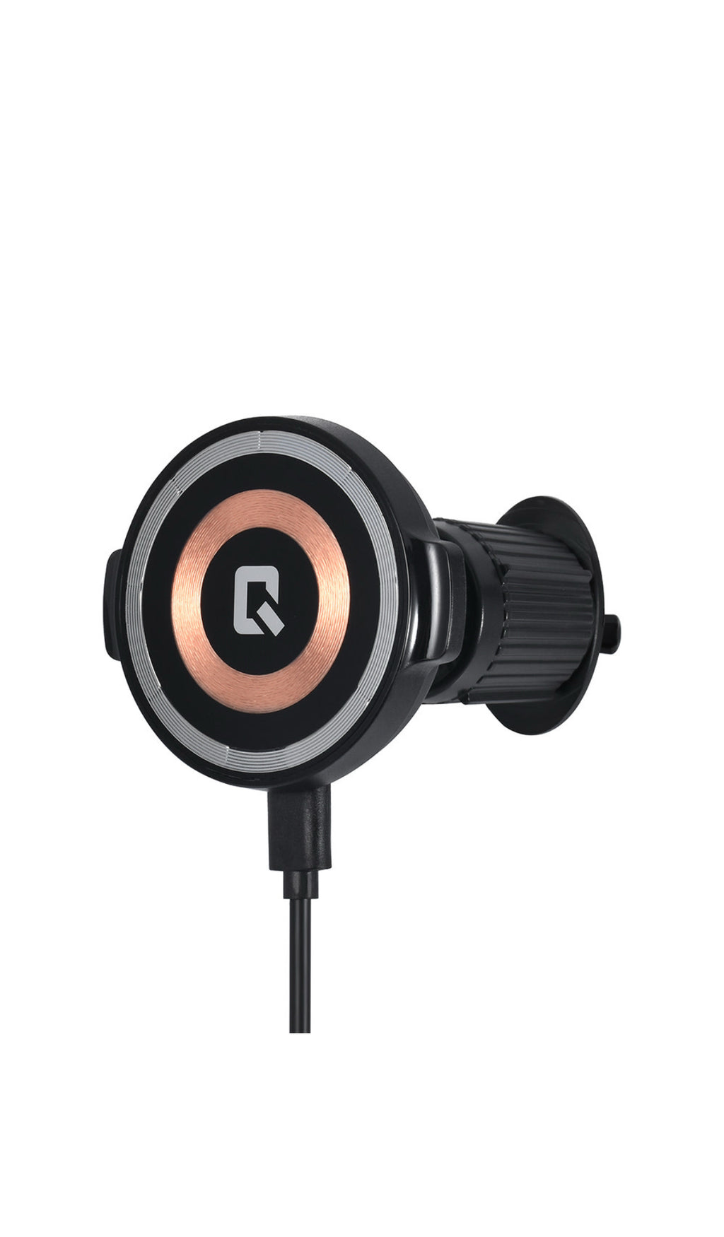 2 in 1 Smartphone holder car - magsafe charger & phone holder - air vents - Black