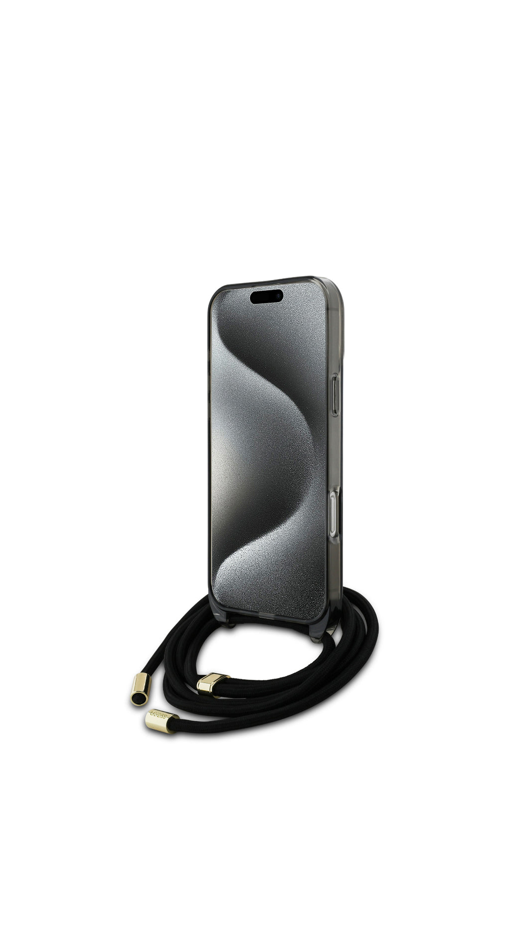 iPhone 16 Pro - black hardcase - Crossbody Cord - MagSafe - Zwart