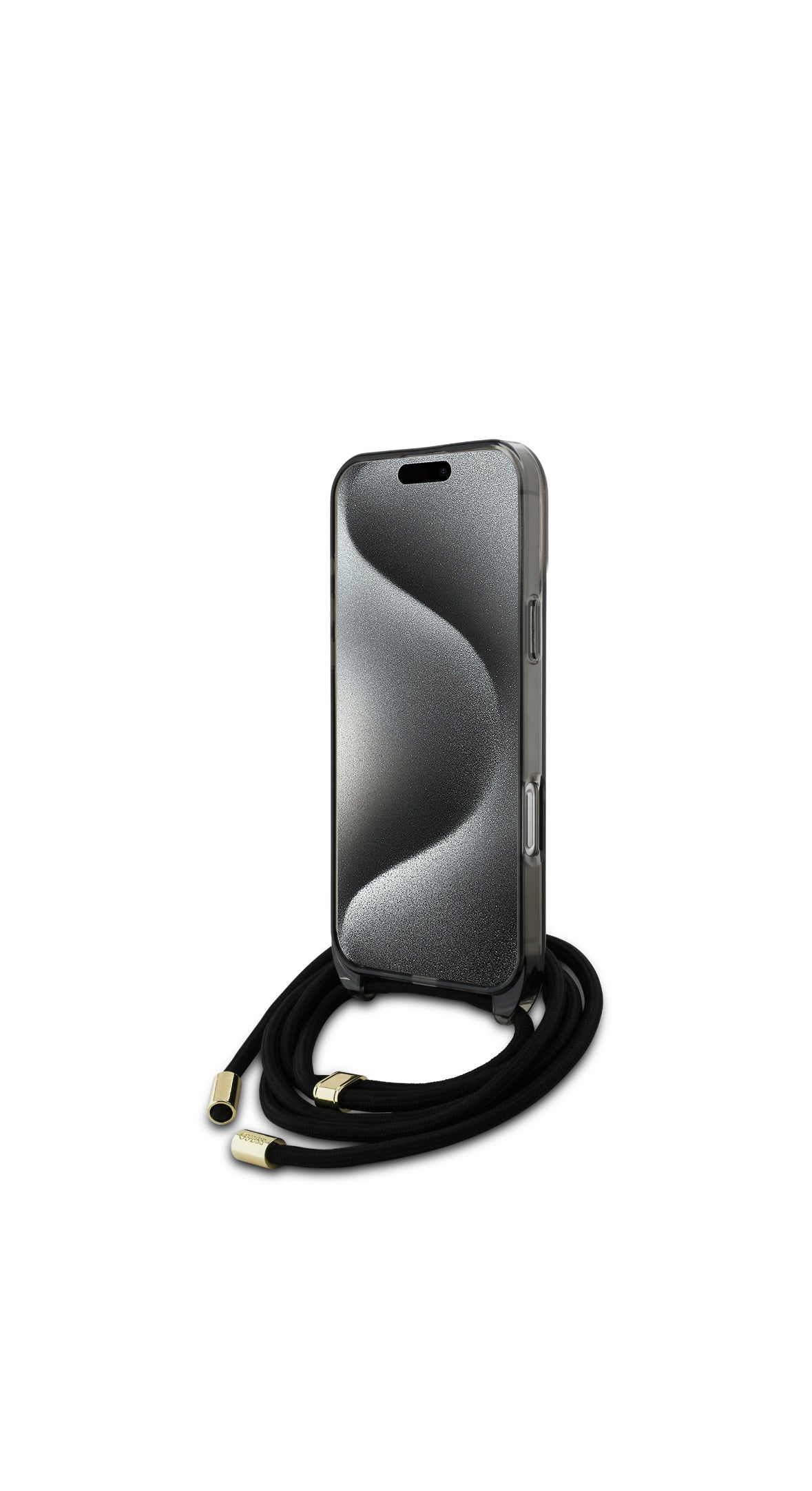 iPhone 16 Pro - black hardcase - Crossbody Cord - MagSafe - Zwart