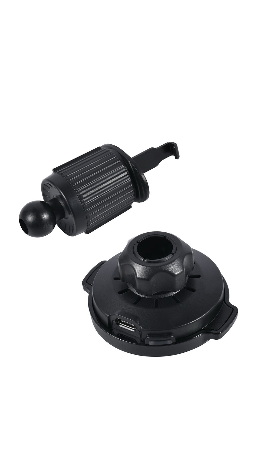 2 in 1 Smartphone holder car - magsafe charger & phone holder - air vents - Black