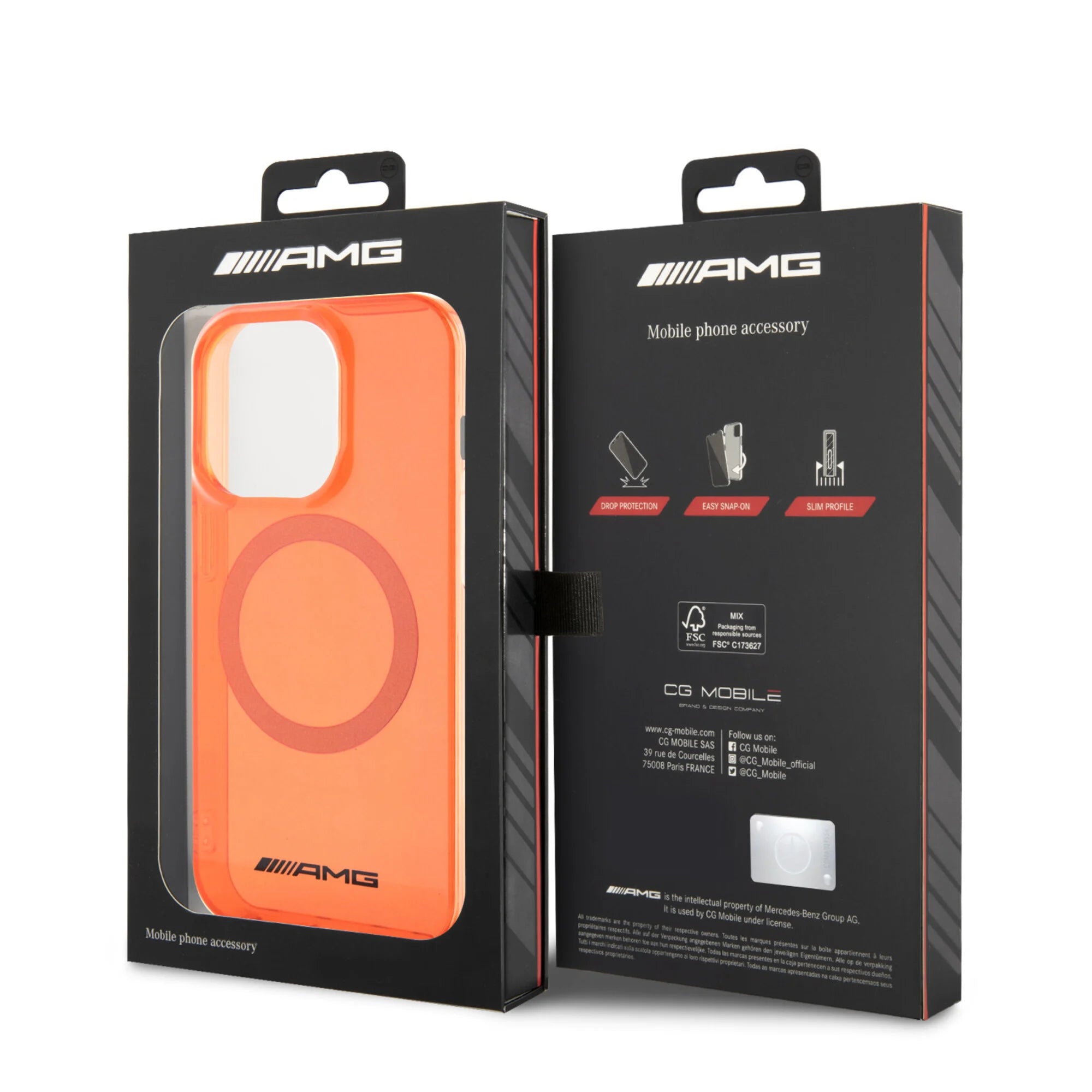 AMG iPhone 15 Pro Back cover case - Magsafe - Orange