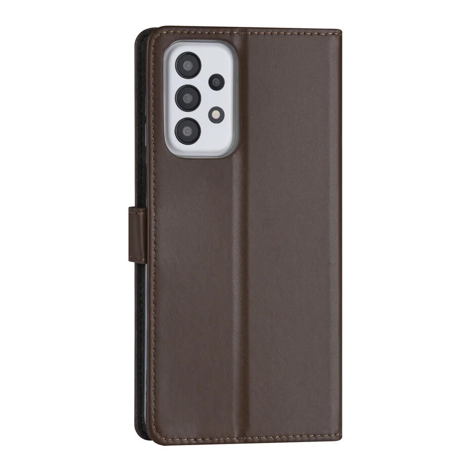 Samsung Galaxy A23 Case - Card holder for 3 cards - Magnetic closure - Brown